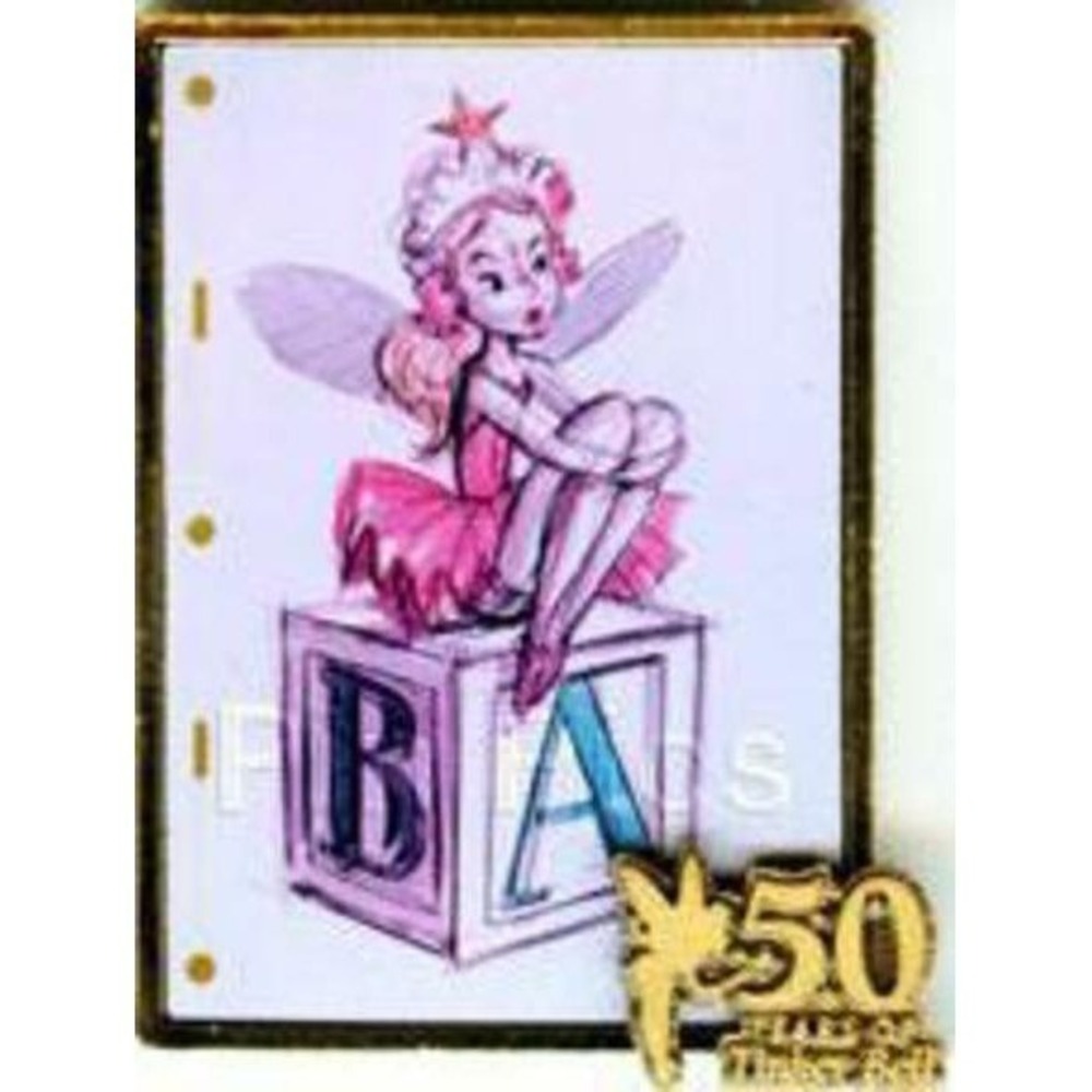 Disney Pin 50 Years of Tinker Bell on Letter Blocks February LE 5000 19334 WDW
